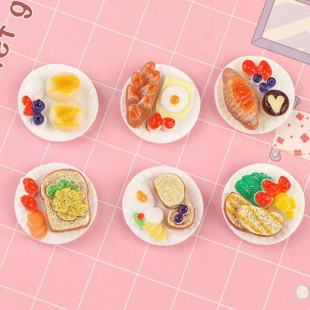 Kids Outdoor Kitchen Accessories - Dollhouse Miniature Simulação Food Model, Colorido