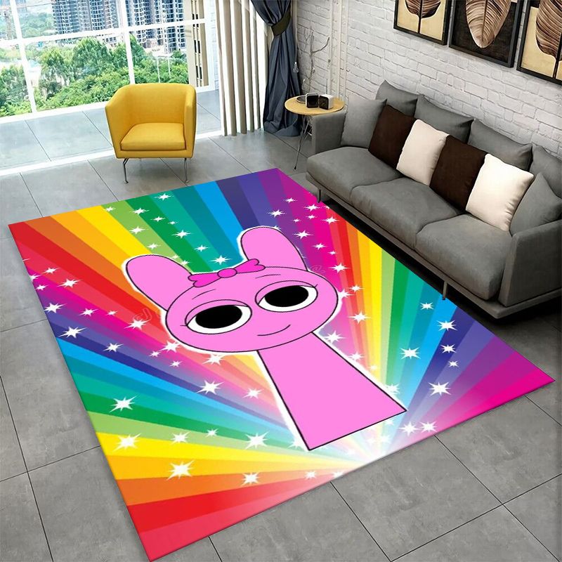 Kids Outdoor Area - Tapete Antiderrapante para Sala de Estar,