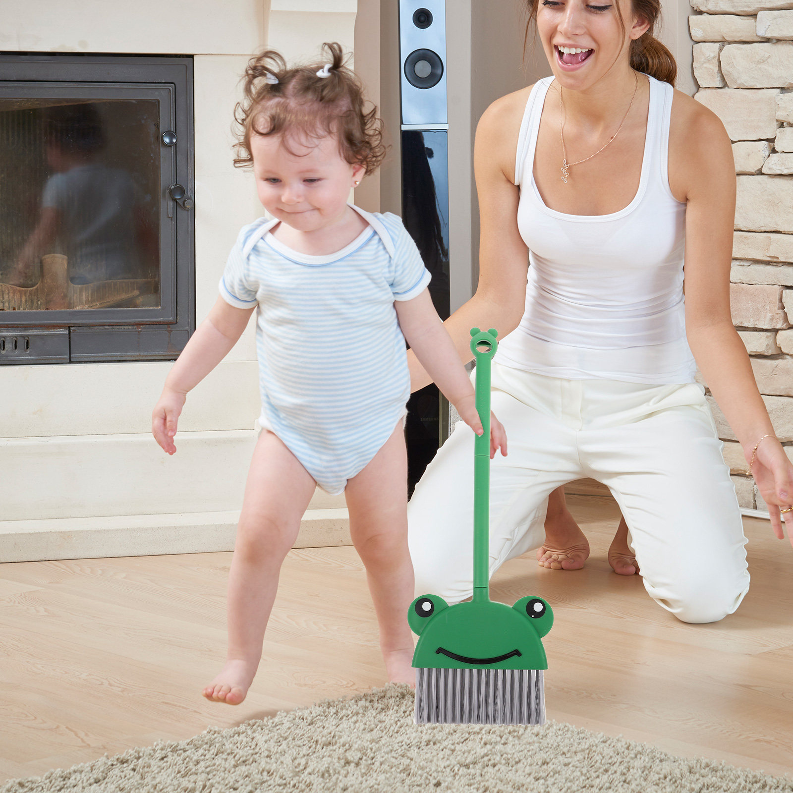 1 conjunto de vassoura e pá de - Kids Outdoor Broom avaliação e preço