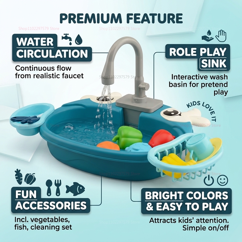 Brinquedo Interativo de Água p - Kids Outdoor Kitchen Accessories avaliação e preço