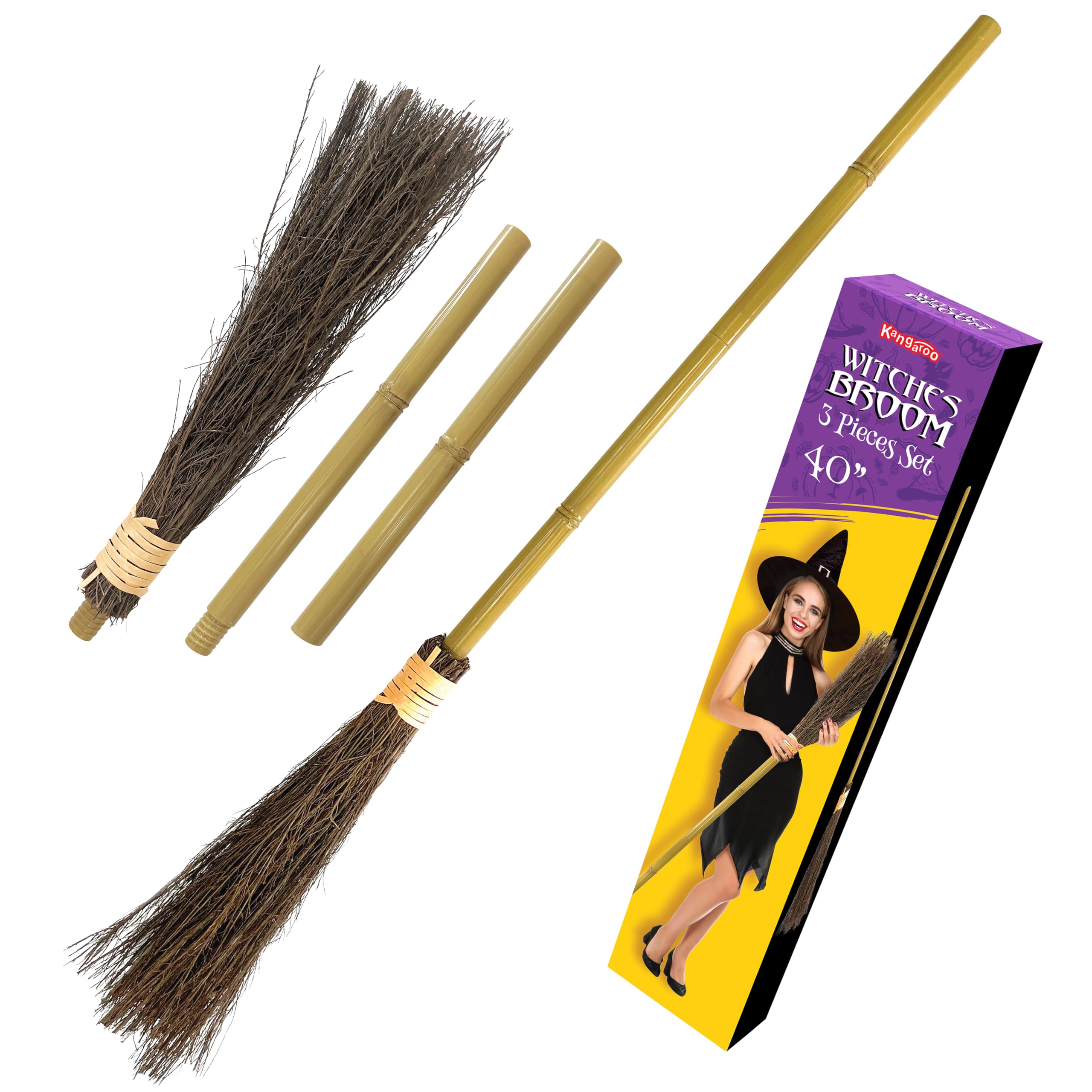 Vassoura de Bruxa de Bambu Kan - Kids Outdoor Broom avaliação e preço
